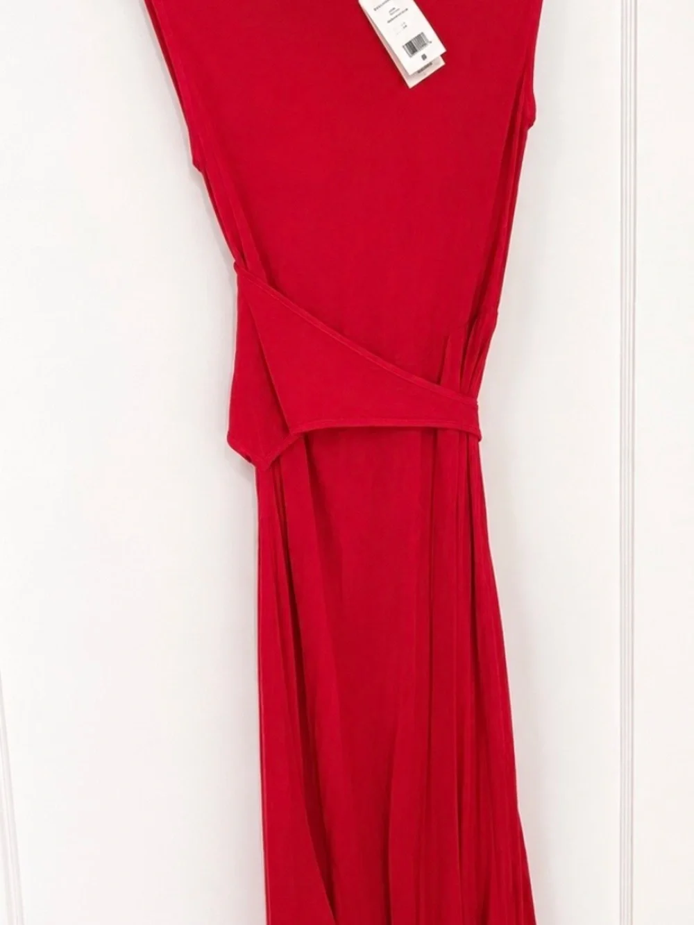 NWT Tory Burch Belted Jersey Midi Dress Deep Poppy Size 4
